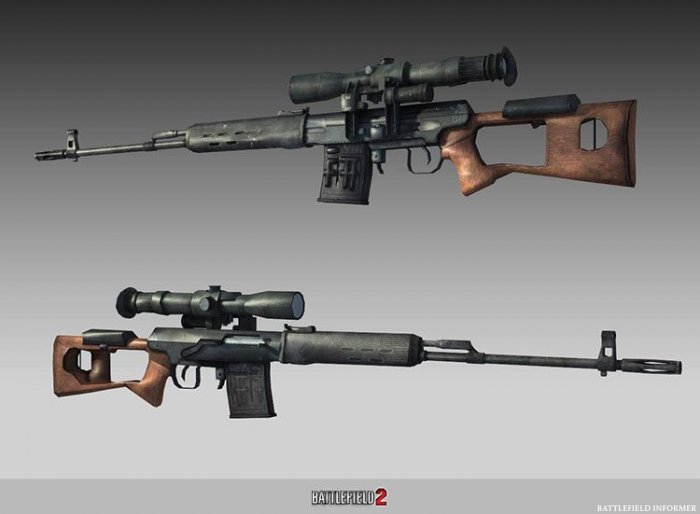 Battlefield 2 SVD Sniper Rifle