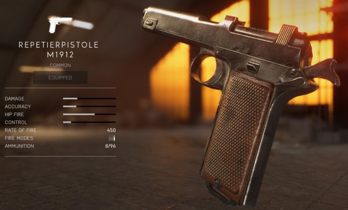 battlefield-v-repetierpistole-m1912-pistol